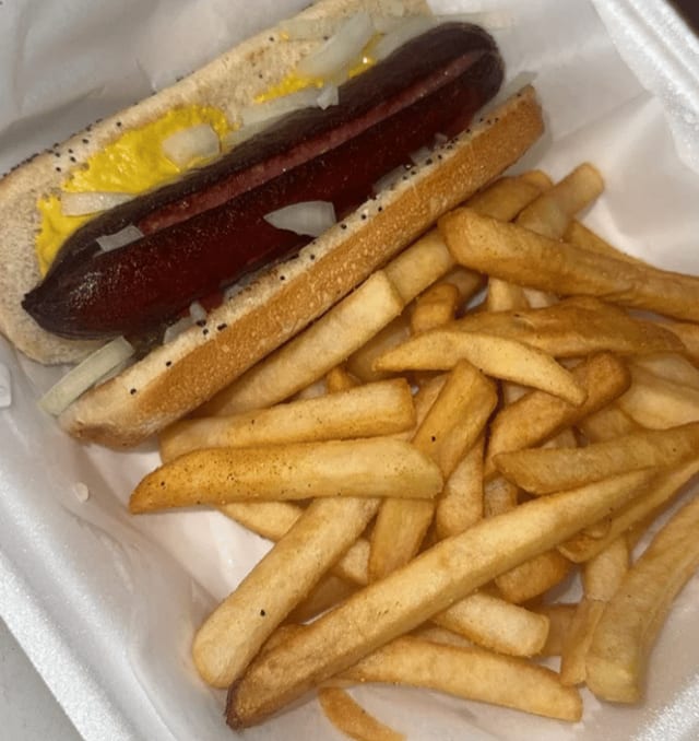 1. Chicago Polish (Beef) with Fries.