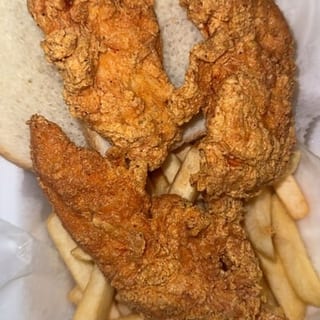 3 Pieces Chicken Tenders with Fries & Bread